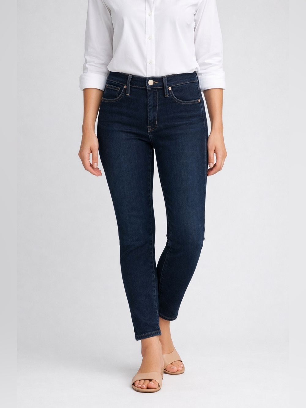 Madewell 10” High-Rise Skinny Jeans cigarette jean | Dark Wash | Size 28
